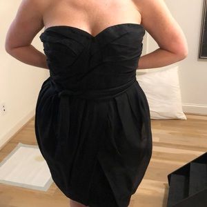 Marc Jacobs Strapless sheer cotton dress with bow